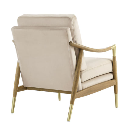 Langford Performance Velvet Accent Armchair by Furniture For America