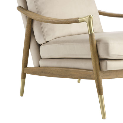 Langford Performance Velvet Accent Armchair by Furniture For America