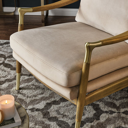 Langford Performance Velvet Accent Armchair by Furniture For America