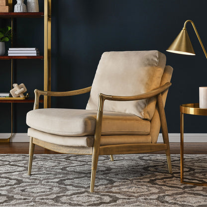 Langford Performance Velvet Accent Armchair by Furniture For America