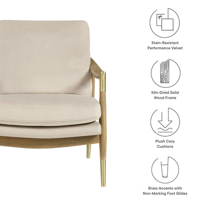 Langford Performance Velvet Accent Armchair by Furniture For America