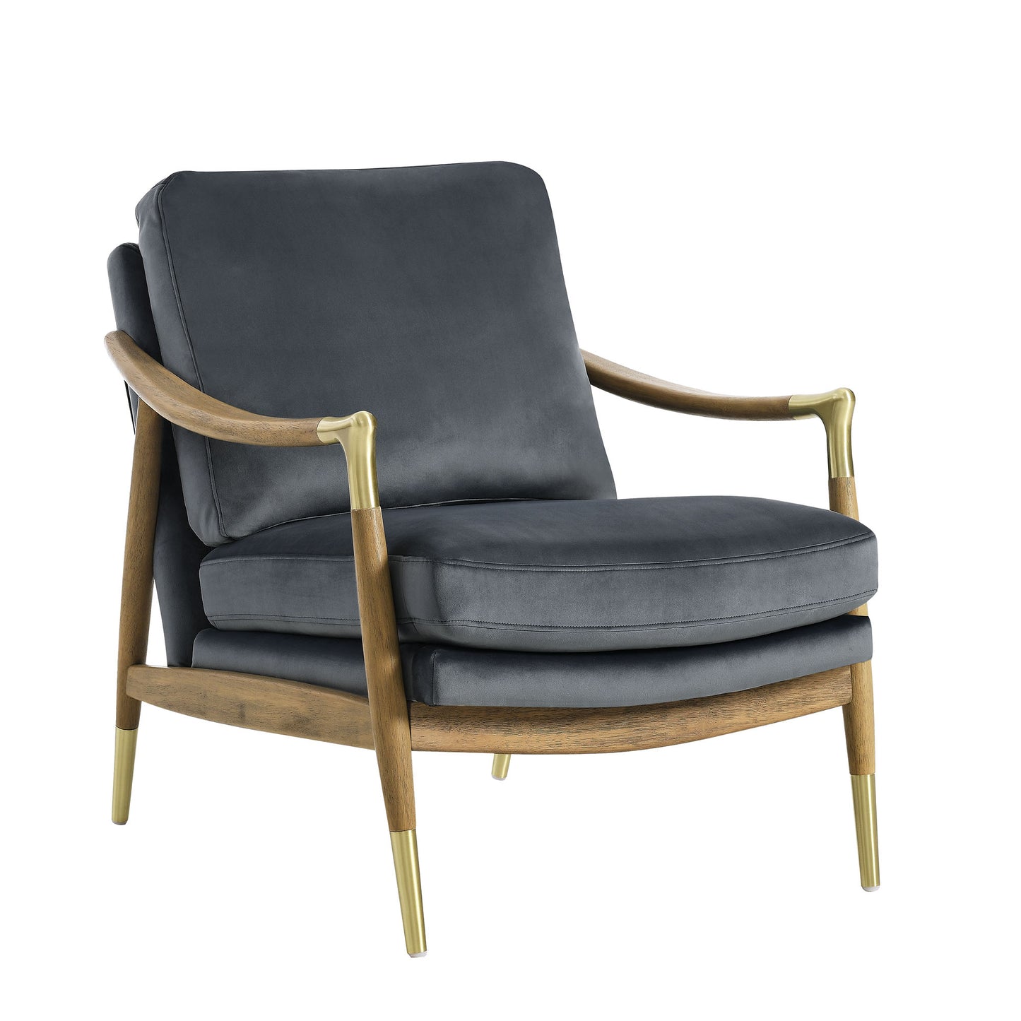Langford Performance Velvet Accent Armchair by Furniture For America