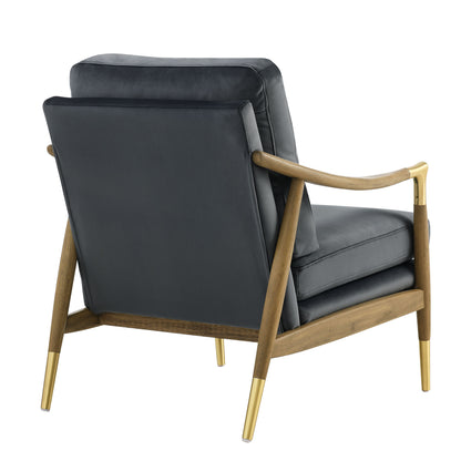 Langford Performance Velvet Accent Armchair by Furniture For America