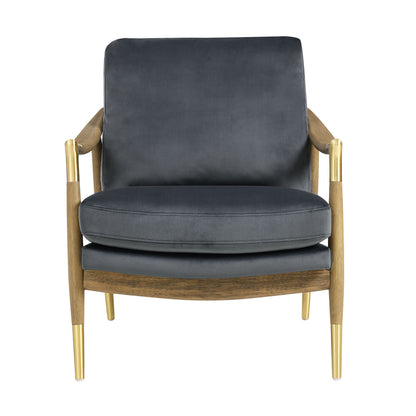 Langford Performance Velvet Accent Armchair by Furniture For America