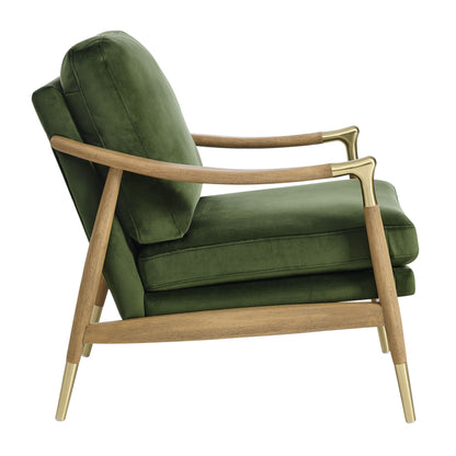 Langford Performance Velvet Accent Armchair by Furniture For America