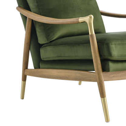 Langford Performance Velvet Accent Armchair by Furniture For America
