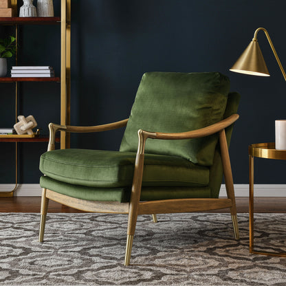 Langford Performance Velvet Accent Armchair by Furniture For America