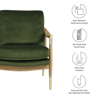 Langford Performance Velvet Accent Armchair by Furniture For America