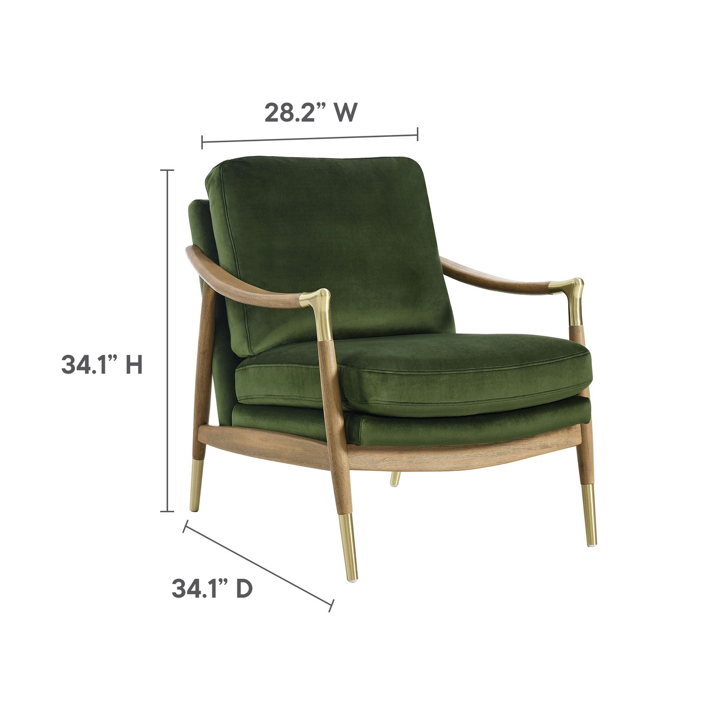 Langford Performance Velvet Accent Armchair by Furniture For America