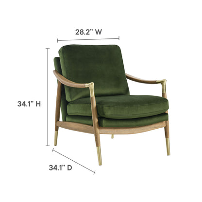 Langford Performance Velvet Accent Armchair by Furniture For America