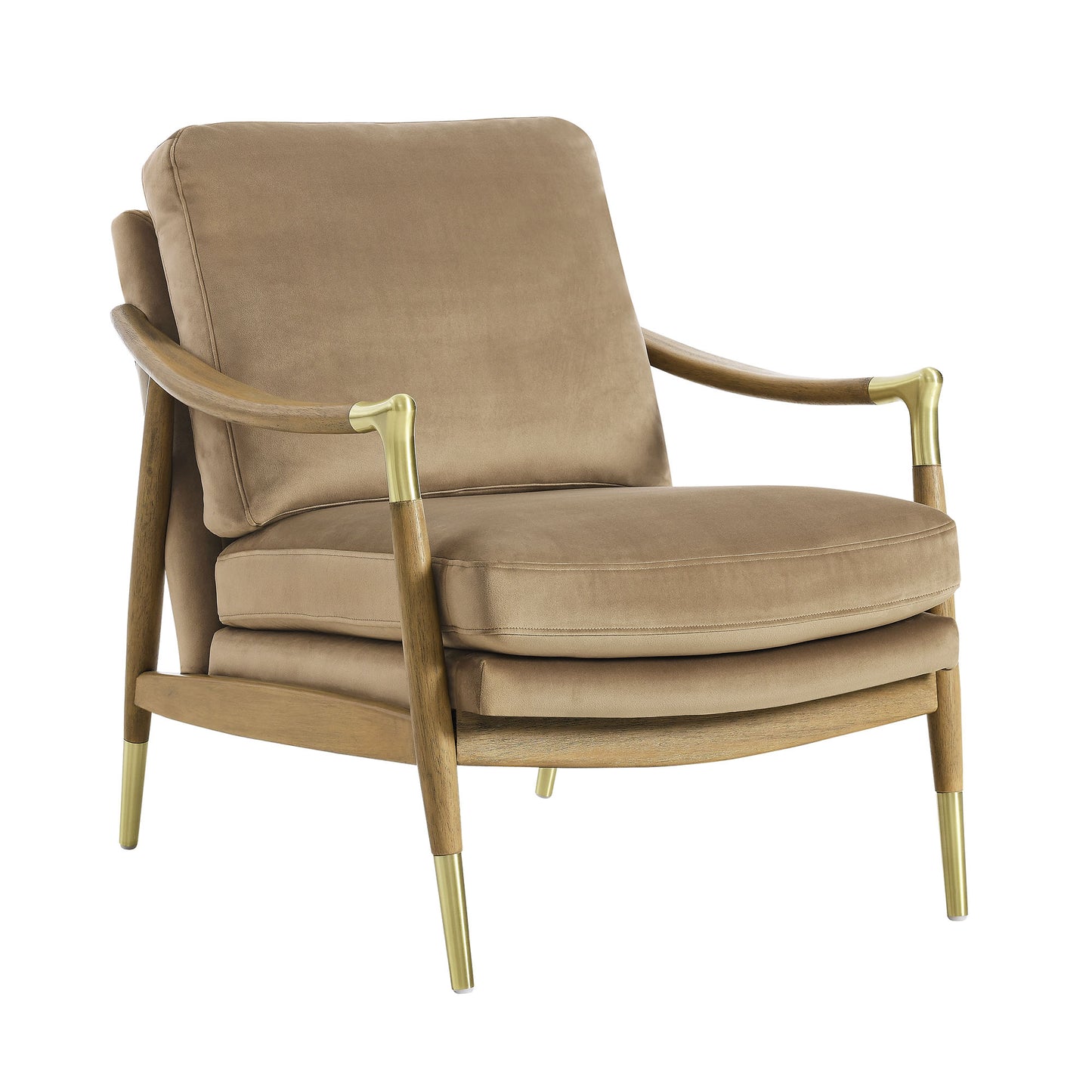 Langford Performance Velvet Accent Armchair by Furniture For America