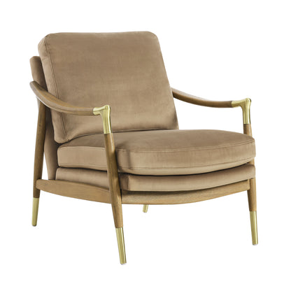 Langford Performance Velvet Accent Armchair by Furniture For America