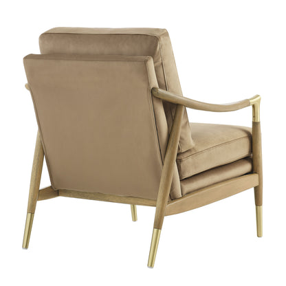 Langford Performance Velvet Accent Armchair by Furniture For America