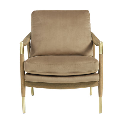 Langford Performance Velvet Accent Armchair by Furniture For America