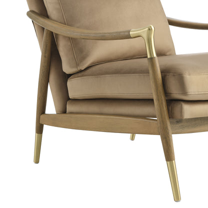 Langford Performance Velvet Accent Armchair by Furniture For America