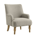 Romilly Fabric Upholstered Accent Armchair in Linen