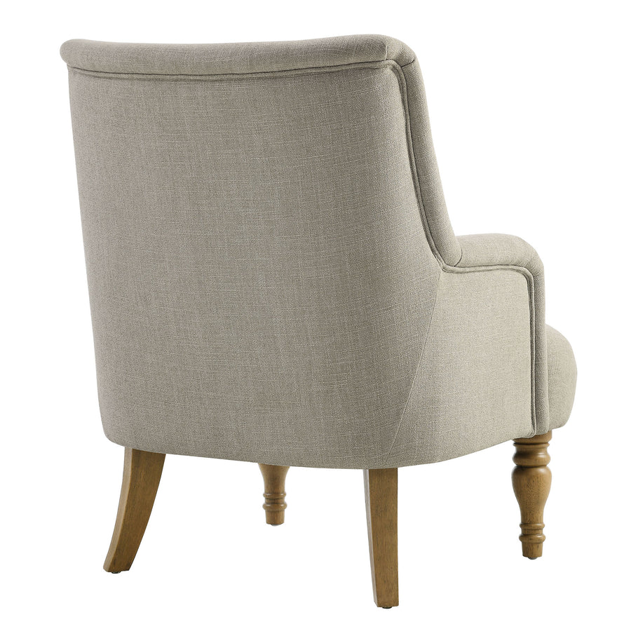 Romilly Fabric Upholstered Accent Armchair in Linen