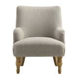 Romilly Fabric Upholstered Accent Armchair in Linen