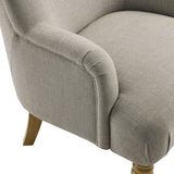 Romilly Fabric Upholstered Accent Armchair in Linen