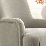 Romilly Fabric Upholstered Accent Armchair in Linen