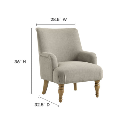 Ellington Fabric Upholstered Accent Armchair by Furniture For America