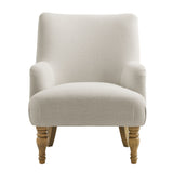 Romilly Fabric Upholstered Accent Armchair in Salt
