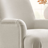 Romilly Fabric Upholstered Accent Armchair in Salt