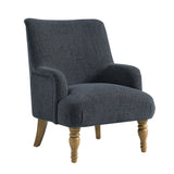 Romilly Fabric Upholstered Accent Armchair in Slate Blue
