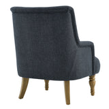 Romilly Fabric Upholstered Accent Armchair in Slate Blue