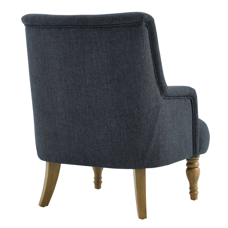 Romilly Fabric Upholstered Accent Armchair in Slate Blue