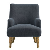Romilly Fabric Upholstered Accent Armchair in Slate Blue