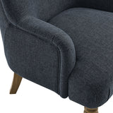Romilly Fabric Upholstered Accent Armchair in Slate Blue