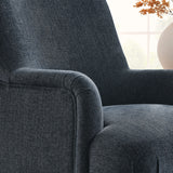 Romilly Fabric Upholstered Accent Armchair in Slate Blue