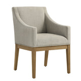 Vivienne Fabric Upholstered Dining Armchair in Linen Natural