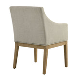 Vivienne Fabric Upholstered Dining Armchair in Linen Natural