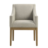 Vivienne Fabric Upholstered Dining Armchair in Linen Natural