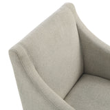 Vivienne Fabric Upholstered Dining Armchair in Linen Natural