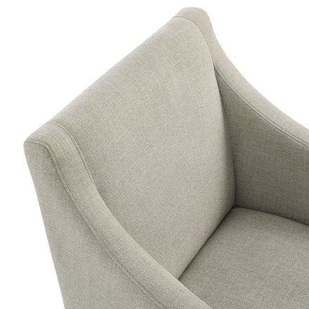 Alton Fabric Upholstered Dining Armchair in Linen Natural