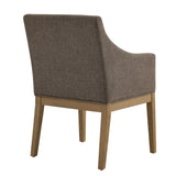 Vivienne Fabric Upholstered Dining Armchair in Mocha Natural