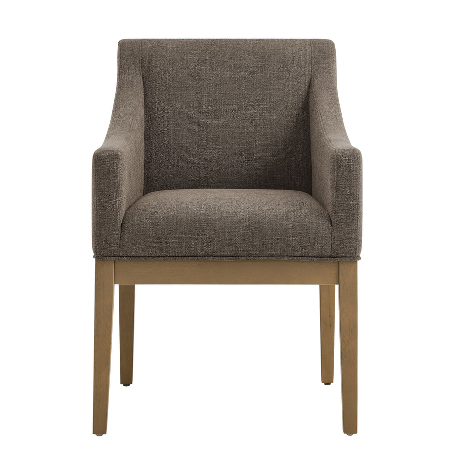 Vivienne Fabric Upholstered Dining Armchair in Mocha Natural