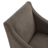Vivienne Fabric Upholstered Dining Armchair in Mocha Natural
