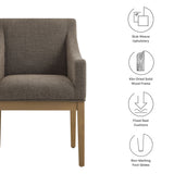 Vivienne Fabric Upholstered Dining Armchair in Mocha Natural