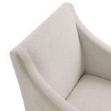 Vivienne Fabric Upholstered Dining Armchair in Salt Black