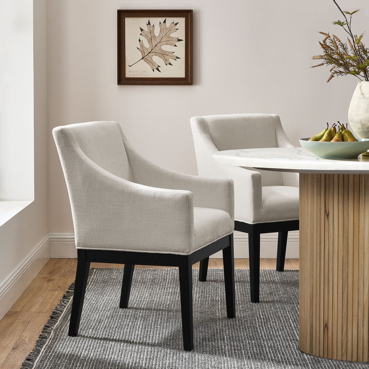 Alton Fabric Upholstered Dining Armchair by Furniture For America