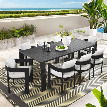 Tahoe 9-Piece Outdoor Patio Aluminum Dining Set by Furniture For America