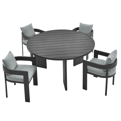 Tahoe 5-Piece Outdoor Patio Aluminum Dining Set by Furniture For America