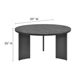 Aspen 5-Piece Outdoor Patio Aluminum Dining Set in Gray Gray