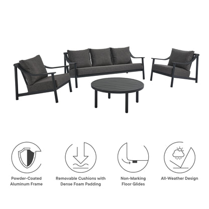 Terrace 4-Piece Outdoor Patio Aluminum Furniture Set by Furniture For America