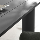 Atelier 7-Piece Rectangular Outdoor Patio Aluminum Dining Table and Chairs Set in Charcoal Graphite