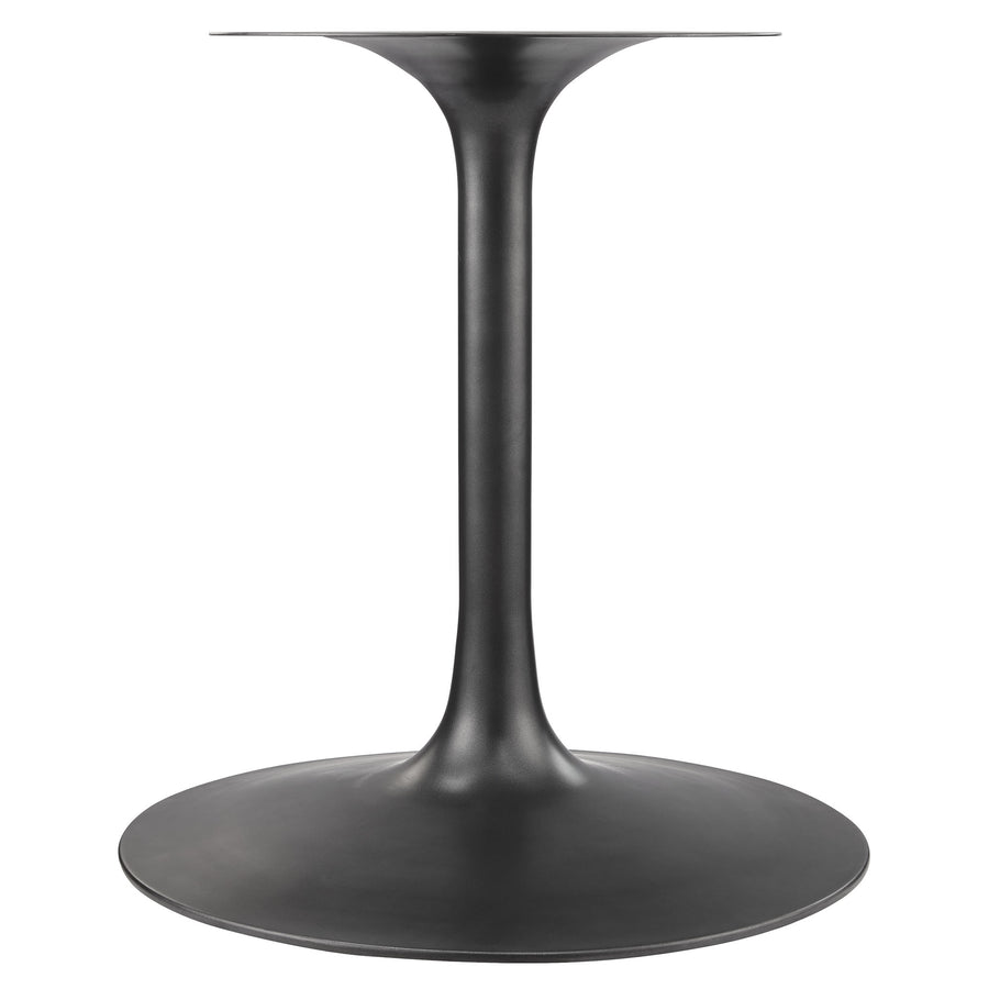 Lumen 48" Round Pedestal Solid Wood Dining Table in Black Walnut